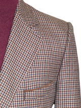 Vintage Marks & Spencer British Sport Coat 44R Dark Tan Check 2-button Wool