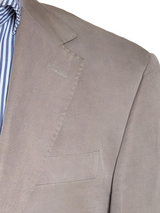 Vintage Marks & Spencer 38R Taupe 2-button Linen/Silk/Cotton