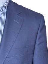 TM Lewin VBC 40S French Blue Wool Hopsack Vitale Barberis Canonico