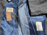TM Lewin Lovat Sport Coat 41/42R Grey Plaid Wool