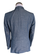 Corneliani Sport Coat 39/40R Blue Weave DB Cotton/Linen