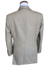 Vintage Marks & Spencer St Michael Blazer 38/40R Cream Check 2-button Wool/Silk