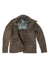 Barbour Jacket L Khaki Green Ariel Padded Quilt Polyester