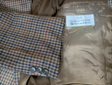 Vintage Marks & Spencer St Michael Blazer 40/42 Brown Check 2-button Wool