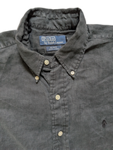 Polo Ralph Lauren Shirt XL Charcoal LS BD Linen