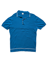 Pal Zileri Knit Polo XXL/56 Turquoise Blue Cotton