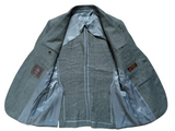 John Lewis x Leomaster Sport Coat 38R Teal Herringbone 2-button Linen