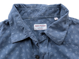Robert Friedman Italy Shirt M/L Blue Floral Cotton
