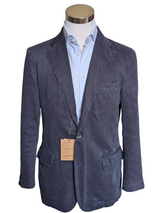 LBM 1911 Sport Jacket 40R Navy Blue 3-button Washed cotton