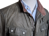 Barbour Motorcycle Jacket M Olive Green Duke Waxed Cotton