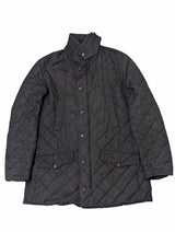 Barbour Jacket S/M Soft Charcoal Grey Millton Quilted Polyester Gore-Tex