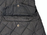 Barbour Jacket S/M Soft Charcoal Grey Millton Quilted Polyester Gore-Tex