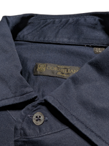 Corneliani Sport Shirt 15/S Navy Blue Cotton Jersey One-Piece Collar