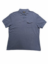 Barbour x Land Rover Polo Shirt XL Pale Blue Cotton Pique