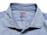 Mazzarelli Shirt M/15.75 Light Blue Chambray Cotton