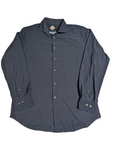 Pal Zileri Shirt XL/17 Navy Blue Stretch Jersey
