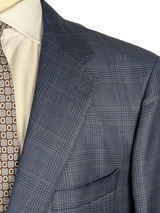 Benjamin Suit Navy Subtle Plaid 2-Button REDA Wool