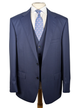 Benjamin 3-Piece Suit Navy Striped 2-Button Wool