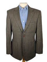 Marks & Spencer x Timothy Everest Abraham Moon Sport Coat 38R Olive Green Herringbone Yorkshire Wool Tweed