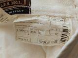 LBM 1911 Trousers 33 White High Rise Flat Front Thin Cotton/Linen