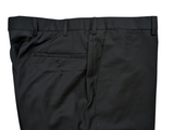 Luigi Bianchi Trousers 36 Black Flat Front Tailored fit Wool