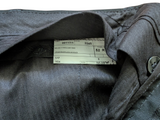 Luigi Bianchi Trousers 35 Charcoal Hairline Striped Flat Front Tailored fit Wool