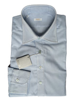 Barba Gold Label Shirt 15.5 Light Blue Spread Collar Royal Oxford Cotton
