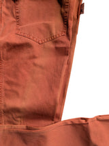 LBM 1911 Trousers 36 Orange Flat front Relaxed fit Cotton/Linen
