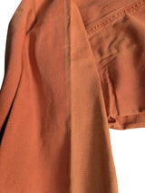LBM 1911 Trousers 36 Orange Flat front Relaxed fit Cotton/Linen