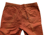 LBM 1911 Trousers 36 Orange Flat front Relaxed fit Cotton/Linen