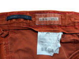LBM 1911 Trousers 36 Orange Flat front Relaxed fit Cotton/Linen