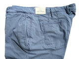 LBM 1911 Trousers 37/38 Soft Blue Flat Front Slim Fit Cotton Stretch