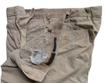 LBM 1911 Trousers 34 Beige Flat front Straight Leg Cotton
