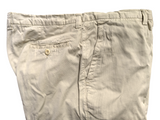 Marco Pescarolo Trousers 37/38 Beige Flat Front Cotton Microcord