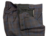 Benjamin Suit Navy/Brown Plaid 2-Button REDA Wool