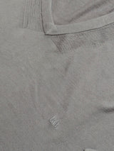 Pal Zileri Sweater M/50 Grey Vneck Silky Cotton