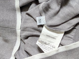Pal Zileri Sweater M/50 Grey Vneck Silky Cotton