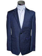 TM Lewin REDA Suit 42L Bright Navy Blue 2xTrousers Pure Wool
