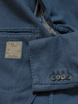 LBM 1911 Sport Jacket 43/44R Blue DB Cotton/Linen