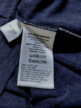 Orlebar Brown Felix Polo Shirt M Navy Trimmed Linen