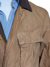 Barbour Coat S/M Tan Livingstone Waxed Cotton