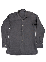 Thom Sweeney Shirt S Charcoal Grey Linen