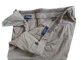 Incotex Trousers 34 Platinum Grey Flat Front Cotton/Elastan