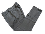 Incotex Trousers 34 Pewter Grey Flat Front Cotton/Linen