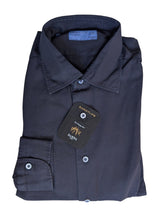 Barba Dandylife Shirt 16.5 Midnight Blue Garment Washed/Dyed Cotton