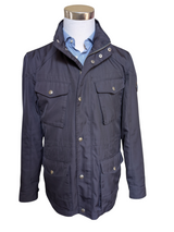 Hackett Technical Field Jacket M Navy Blue Velospeed Polyester