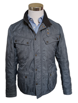 Barbour Jacket S Gunmetal Blue Ariel Polarquilt Polyamide