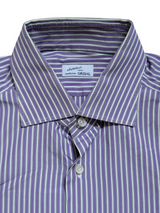 Mattabisch Shirt 16/41 Purple Striped Pure cotton