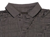 Zegna Polo Shirt L/XL Grey Mercerized Cotton
