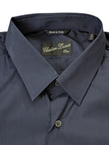 Christian Lacroix Rare Sample Shirt 16 Navy Blue Cotton